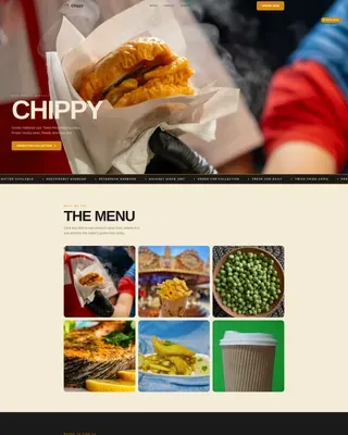 Vibrant British Bistro Landing Page Template