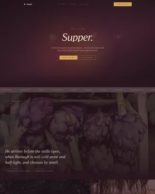 Haute Craft Pop-Up Dining Landing Page Template
