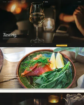 Refined Tasting Menu Landing Page Template