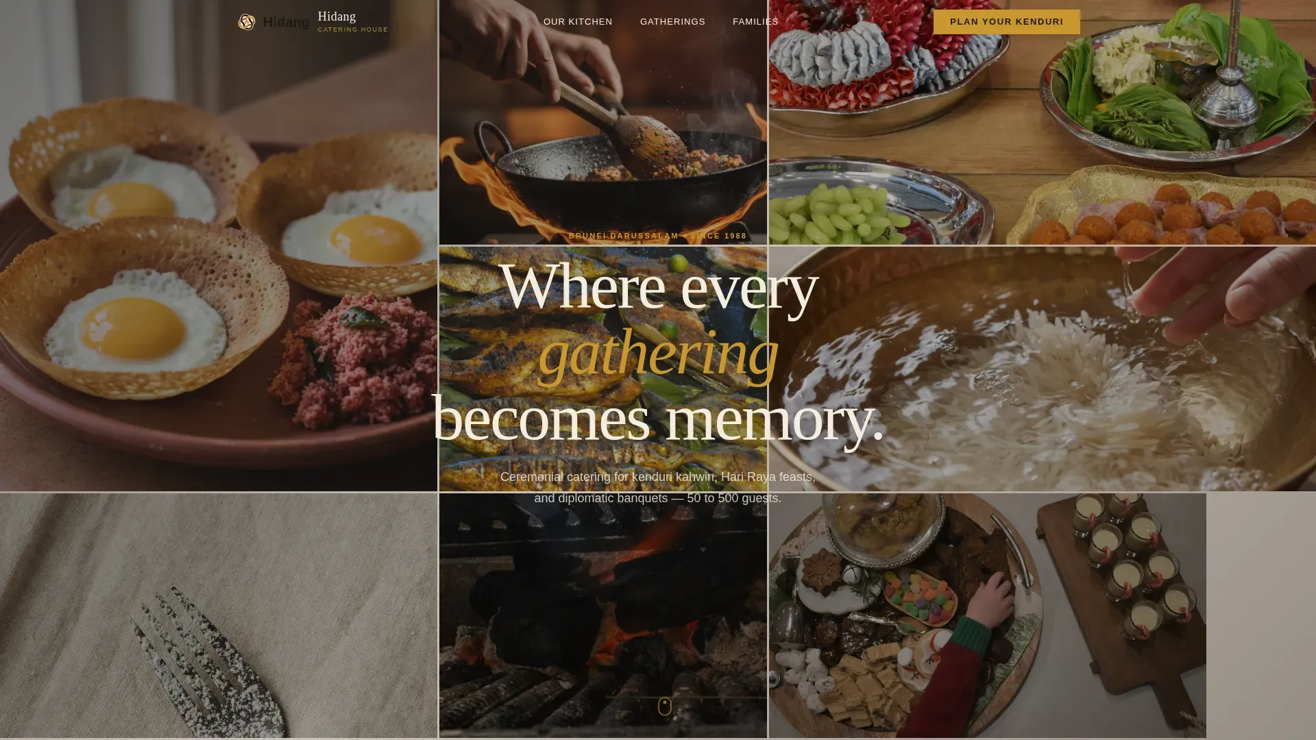 Bruneian Cuisine Booking Website Template