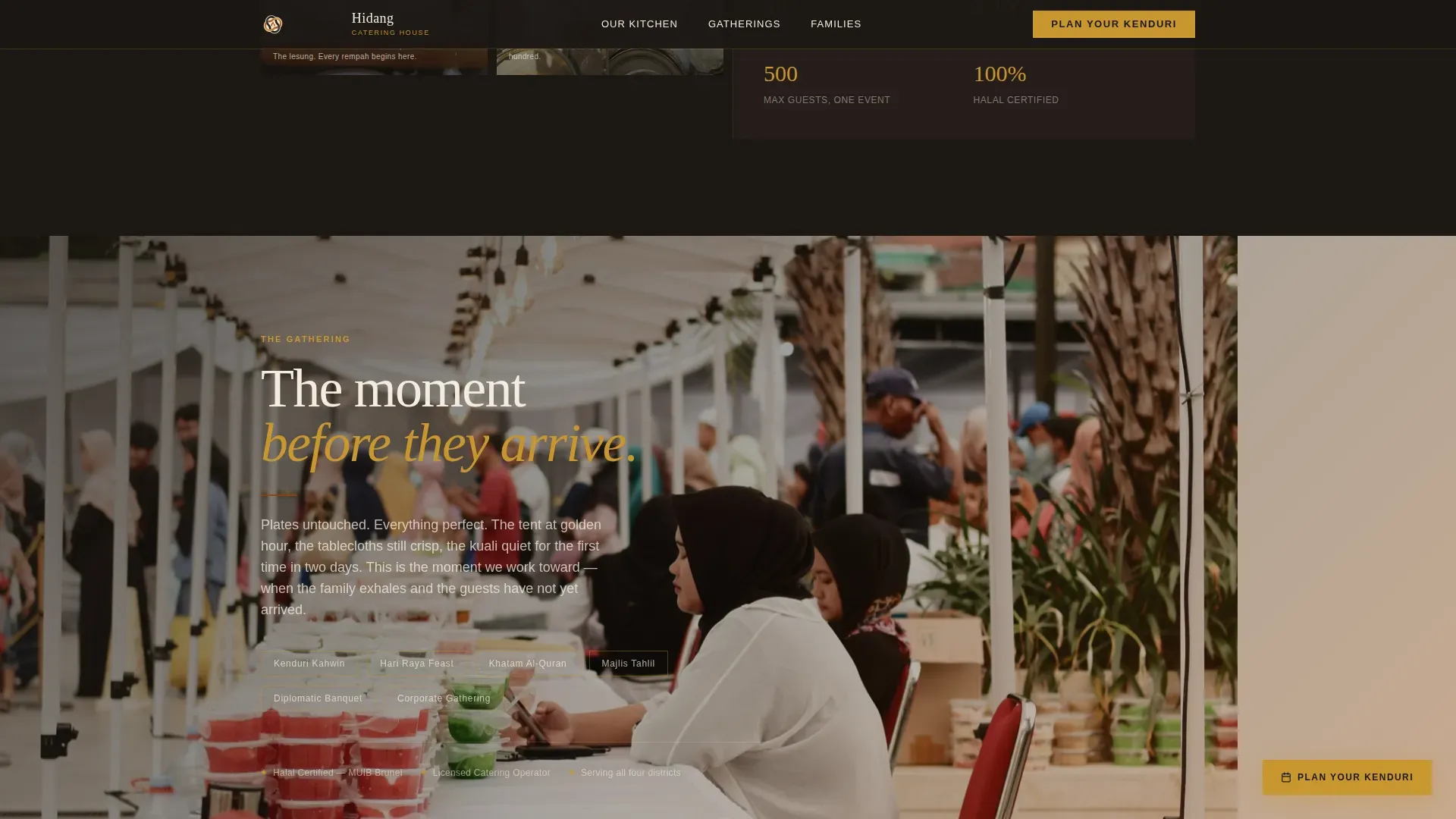 Bruneian Cuisine Booking Website Template
