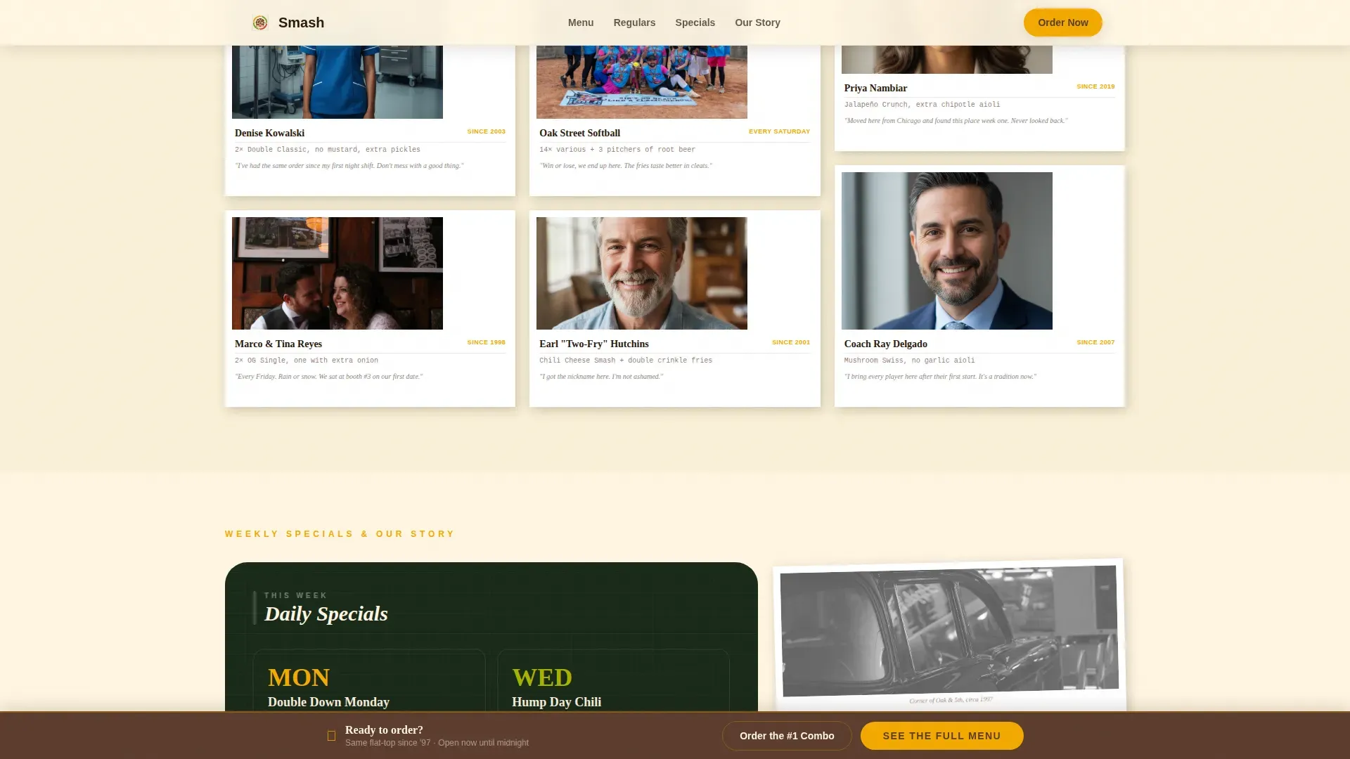 Quick Service & Takeaway Professional Website Template