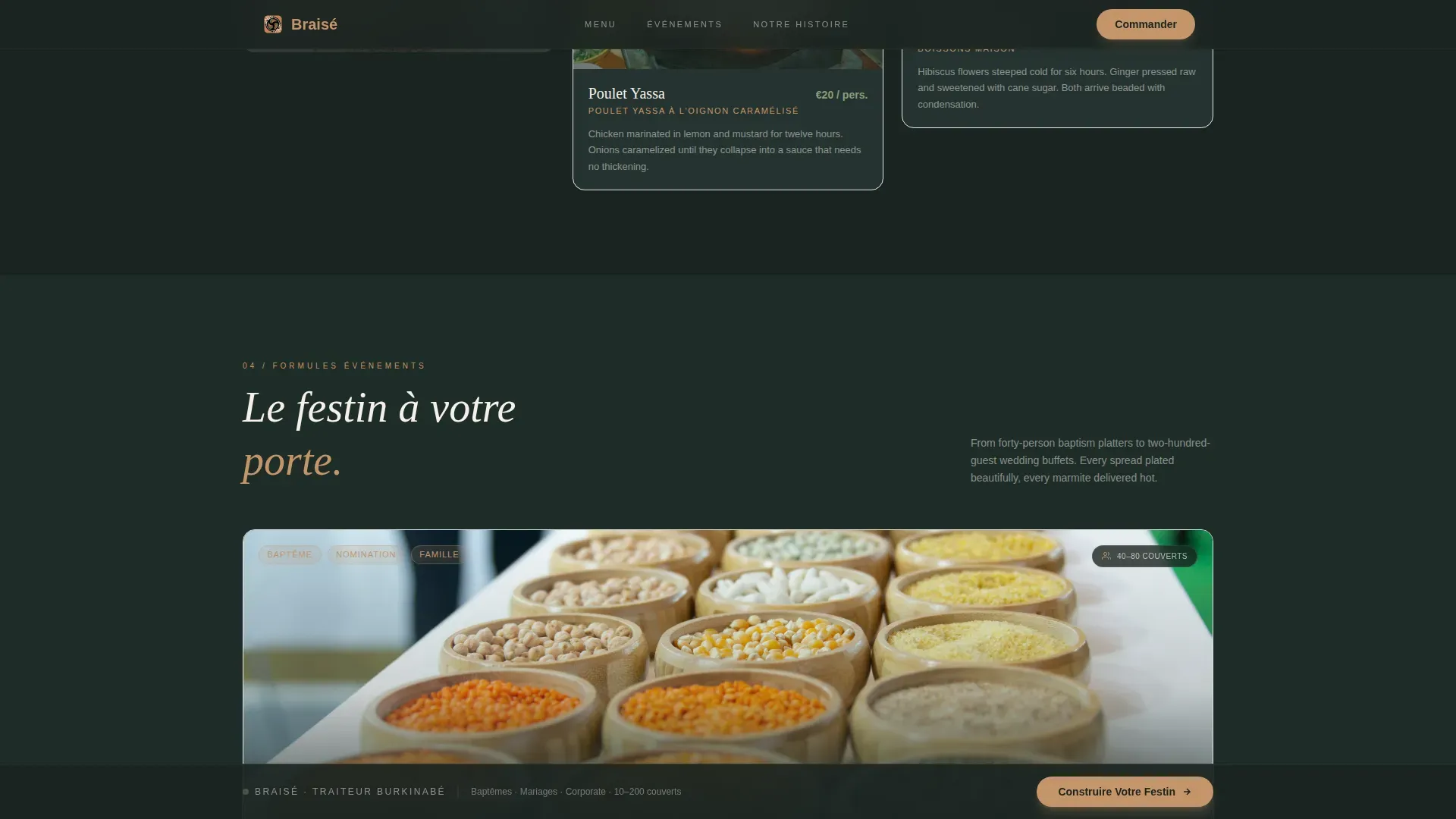Burkinabe Cuisine Professional Website Template