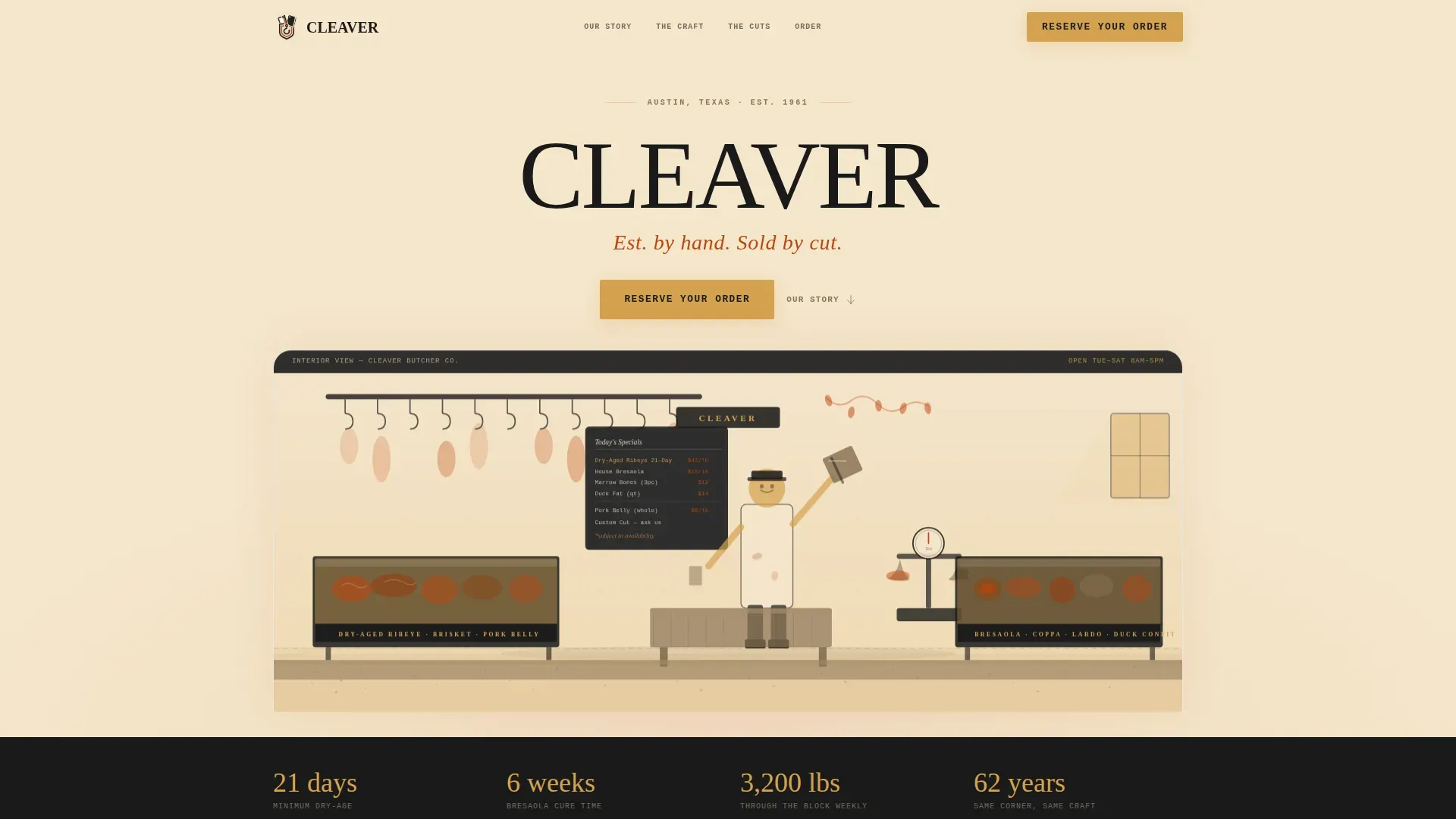 Meat & Seafood Professional Website Template