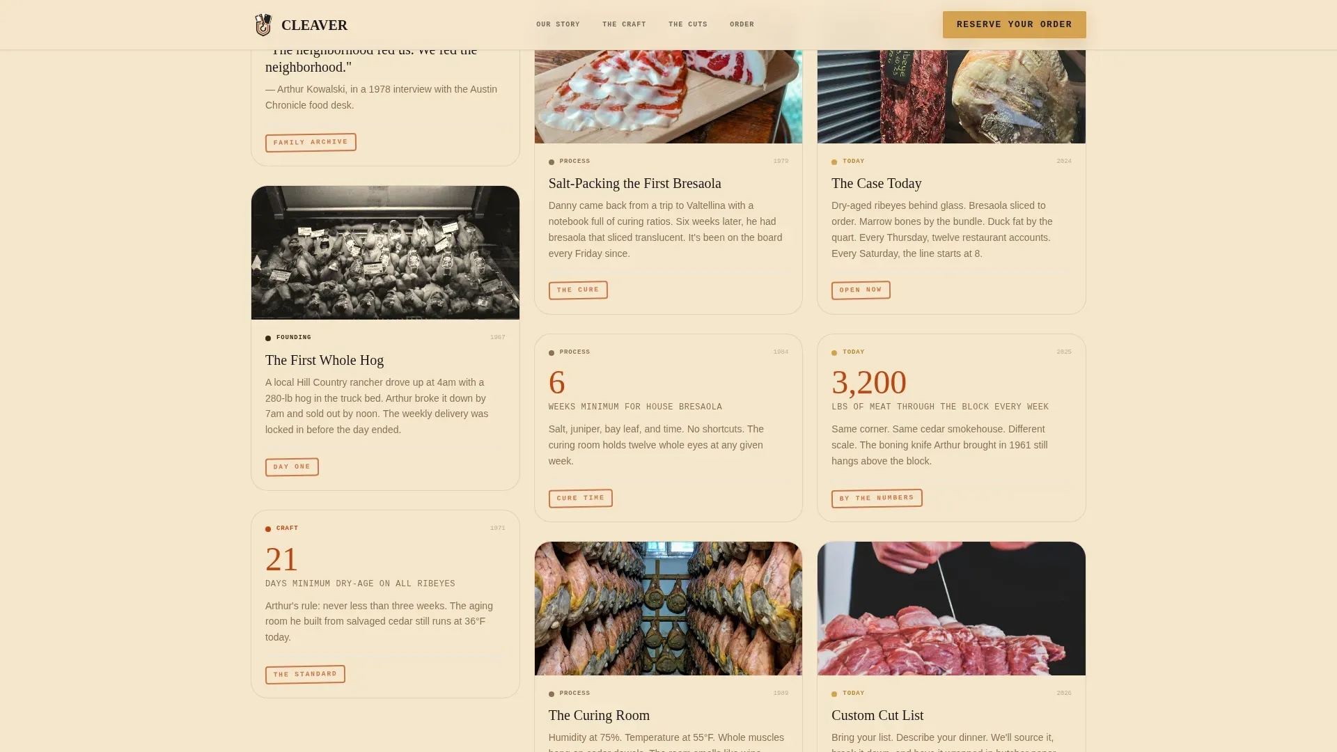 Meat & Seafood Professional Website Template
