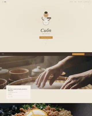Bánh Cuốn Rice Roll Shop Landing Page Template
