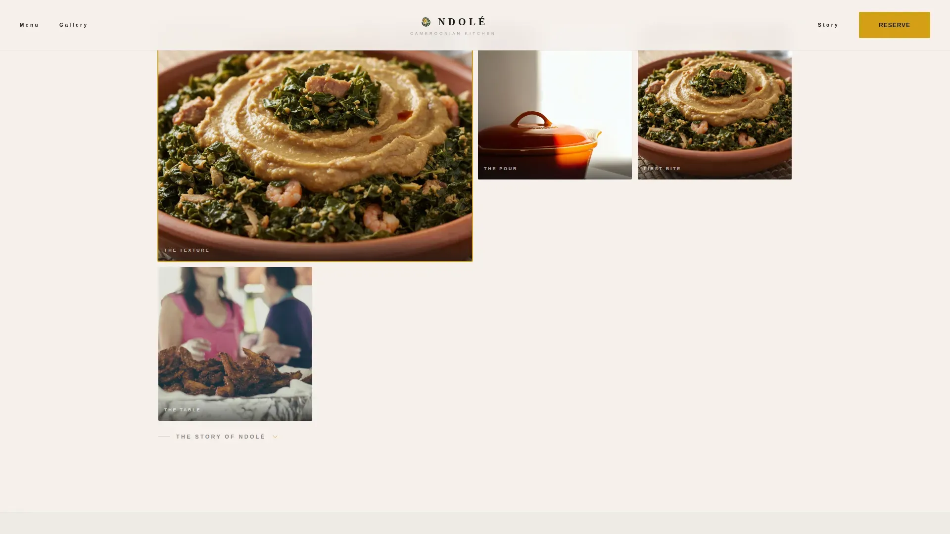 Cameroonian Restaurant Gallery Landing Page Template