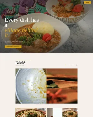 Cameroonian Restaurant Gallery Landing Page Template