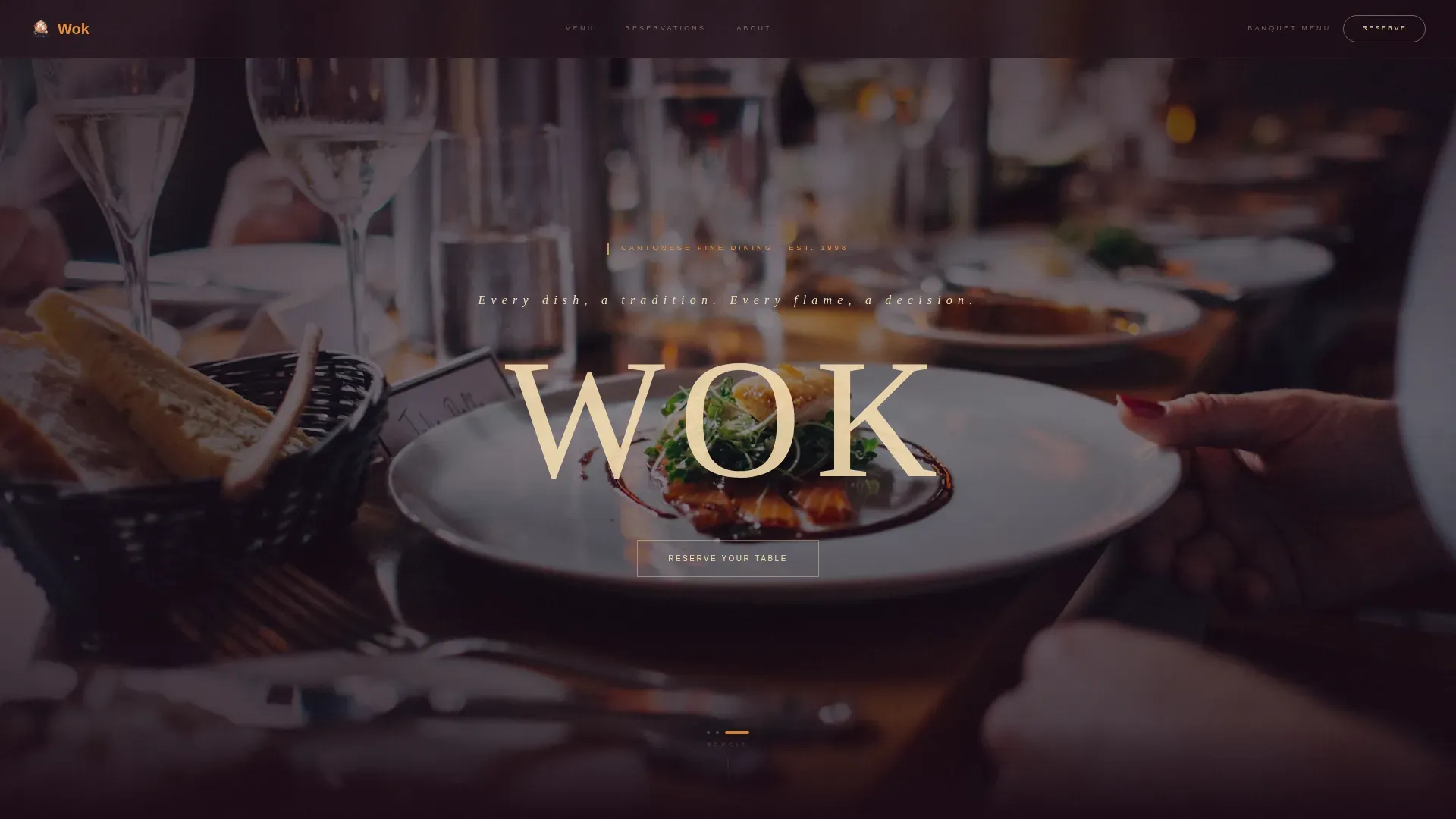 Chinese Cuisine & Dining Booking Website Template