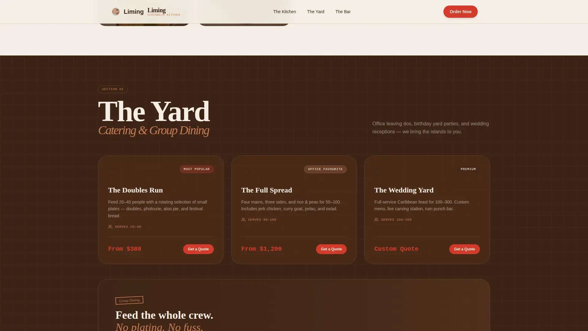 Regional & Ethnic Restaurant Professional Website Template