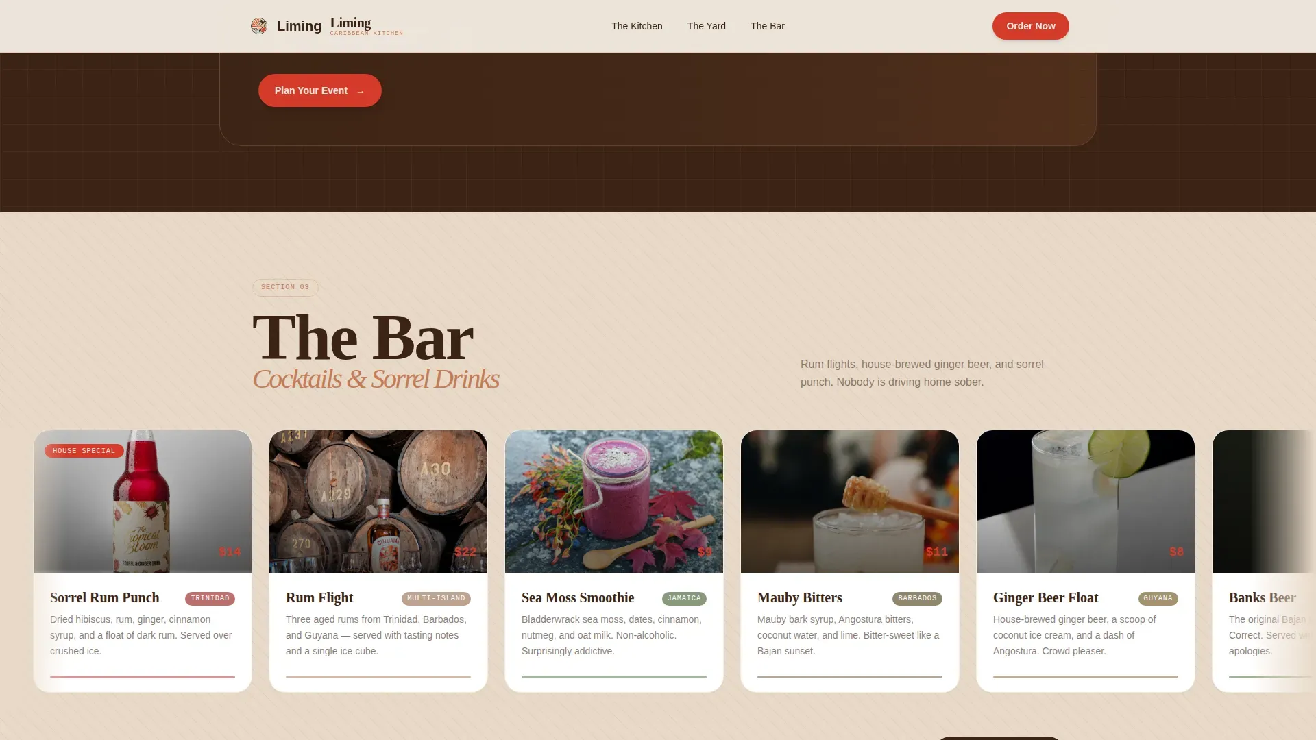 Regional & Ethnic Restaurant Professional Website Template