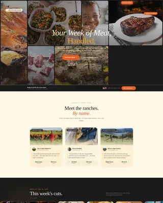 Carnivore Diet Food & Dining Booking Website Template