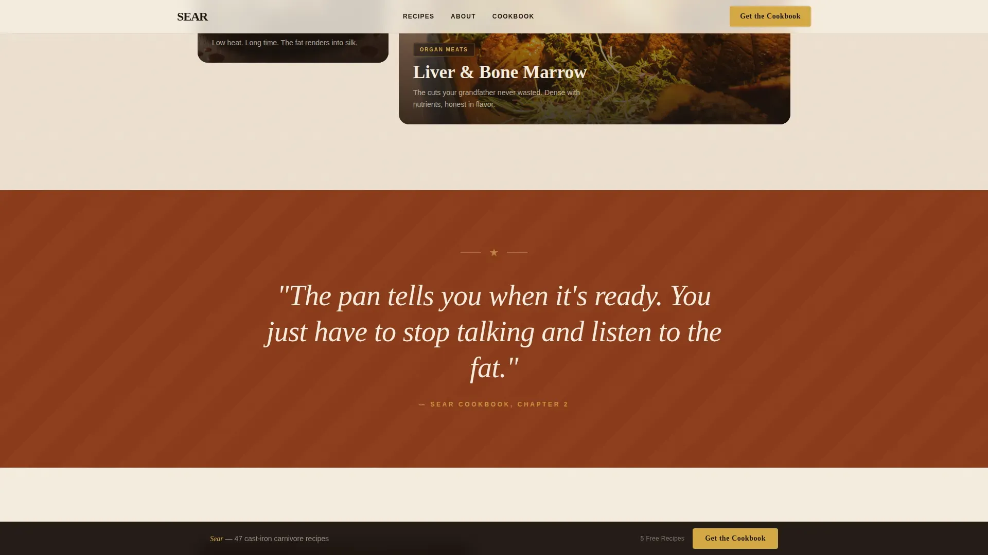 Carnivore Diet Food & Dining Blog Website Template
