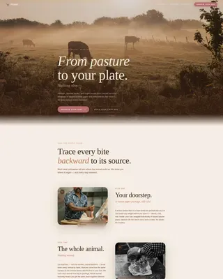 Carnivore Diet Food & Dining Professional Website Template