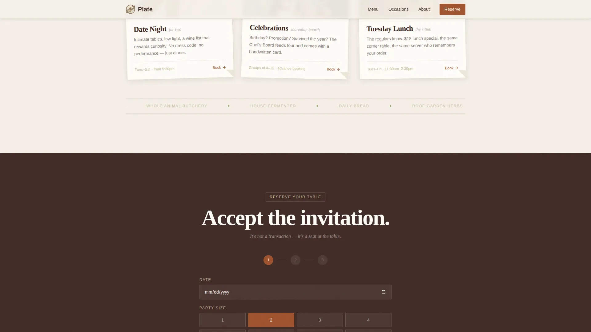 Restaurant & Dining Professional Website Template