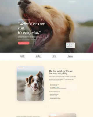 Pet Wellness Plan Landing Page Template