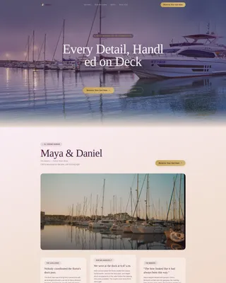 Yacht Wedding Day-Of Coordinator Landing Page Template