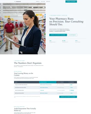 Precision Pharmacy Consulting Landing Page Template