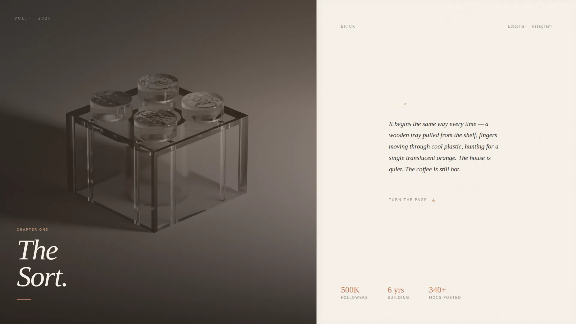 Editorial LEGO Creator Landing Page Template