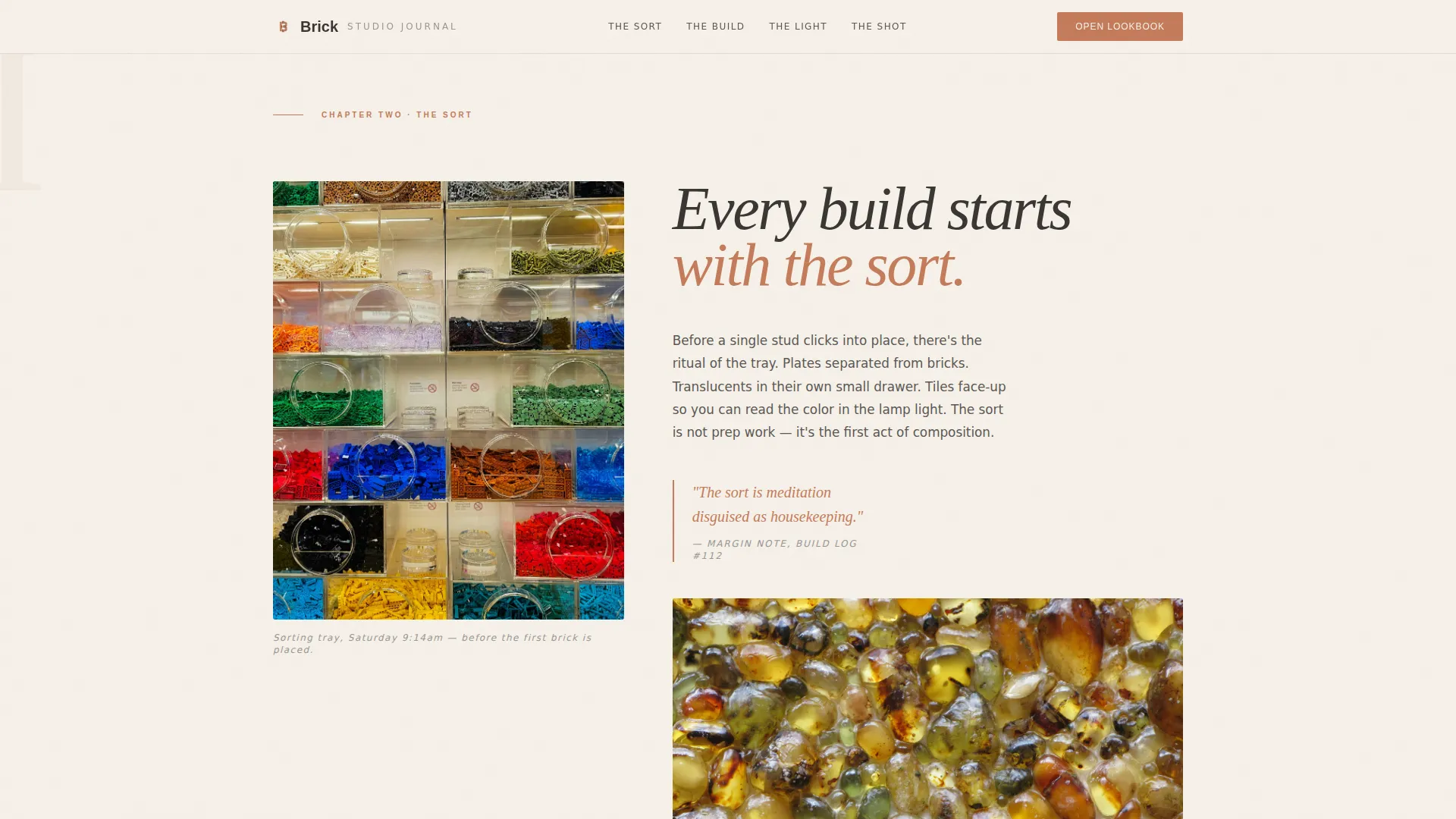 Editorial LEGO Creator Landing Page Template