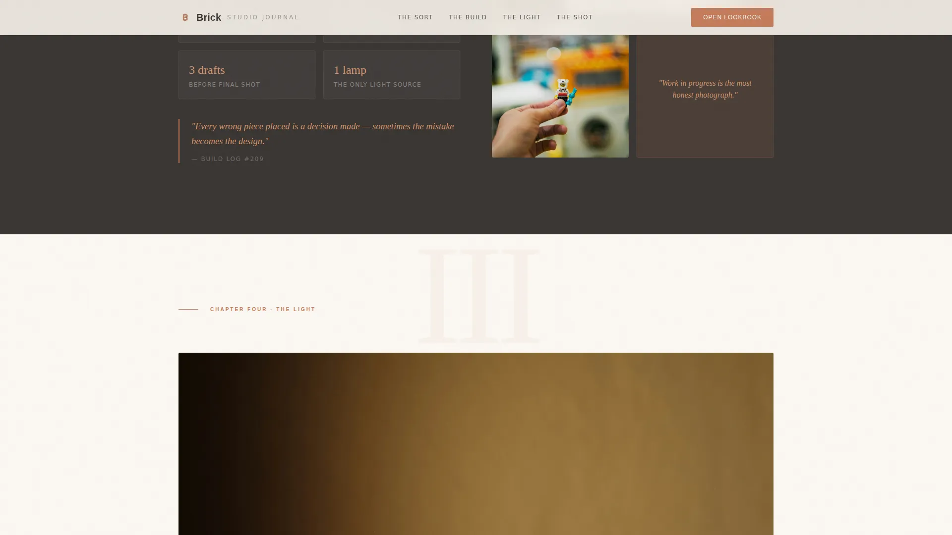 Editorial LEGO Creator Landing Page Template