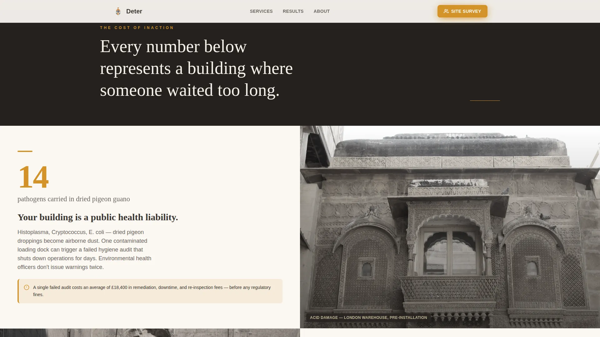 Bird Deterrent Landing Page Template for B2B Services
