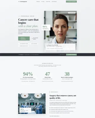 Cancer Center Landing Page Template