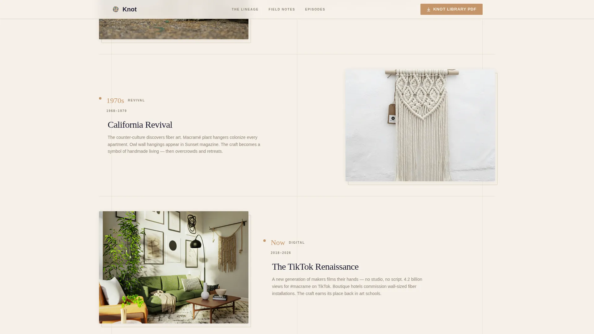 Macramé & Fiber Art Content Booking Website Template