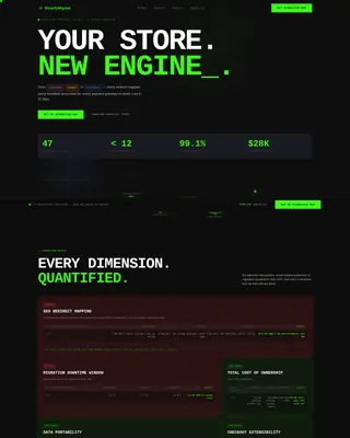 Powerful Shopify | Free Website Template | Rocket