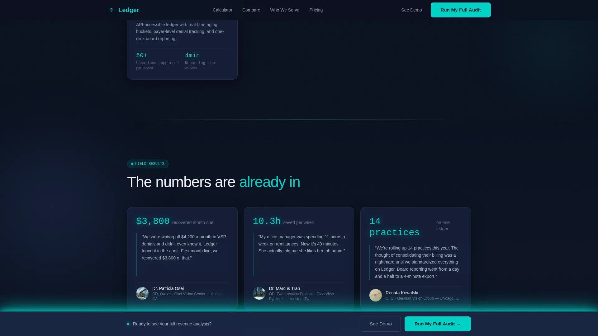 Optometry Software Cost Calculator Website Template