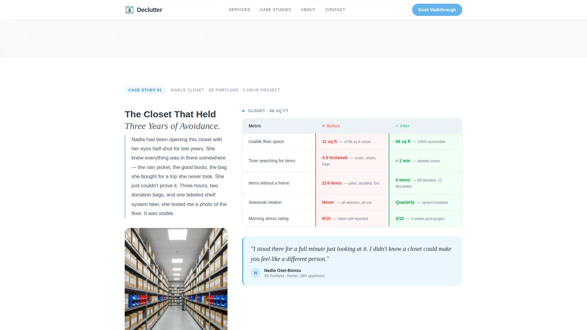 Professional Organizer Booking Website Template