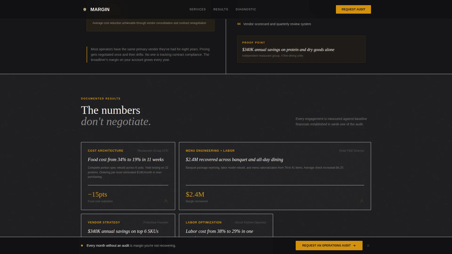 Food & Beverage Consulting Professional Website Template