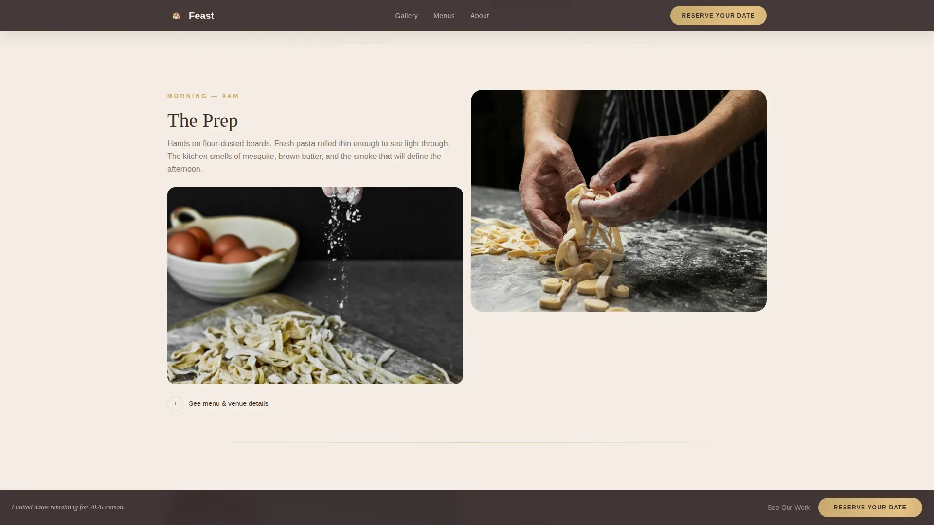 Desert Wedding Booking Website Template