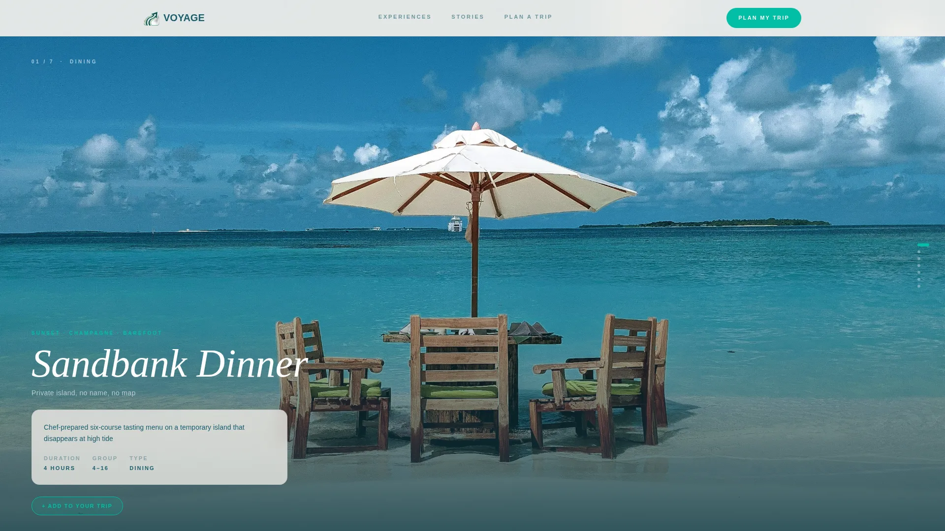 Maldives Travel Professional Website Template