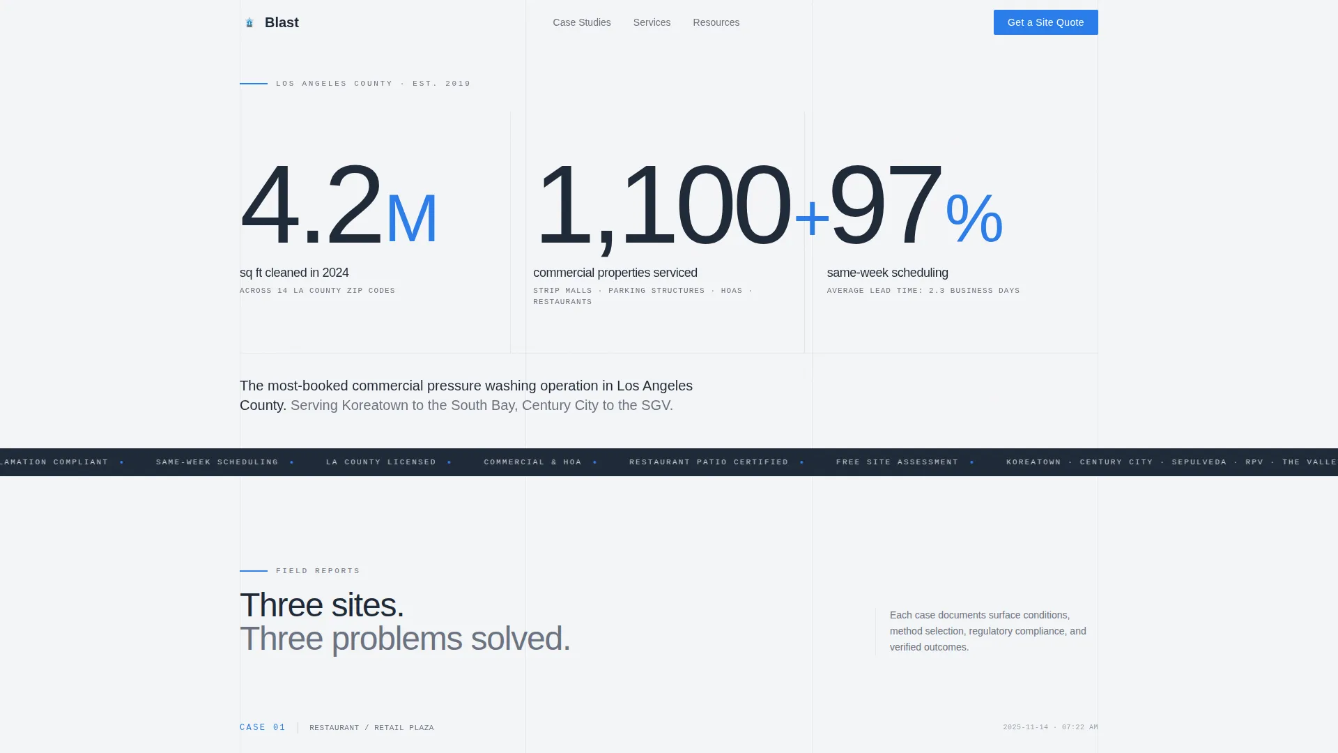 Powerful Pressurewashing | Free Website Template | Rocket