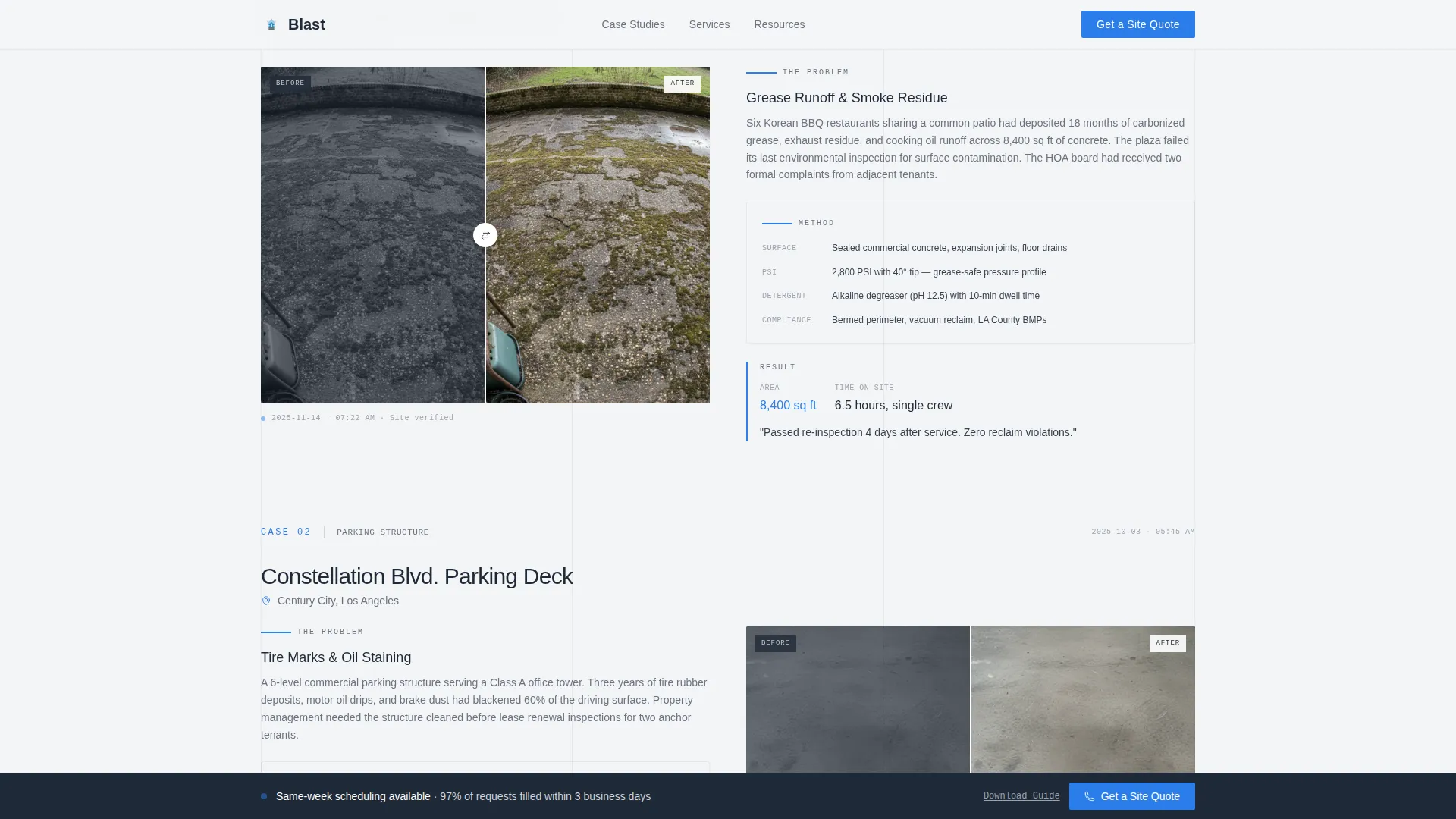 Powerful Pressurewashing | Free Website Template | Rocket