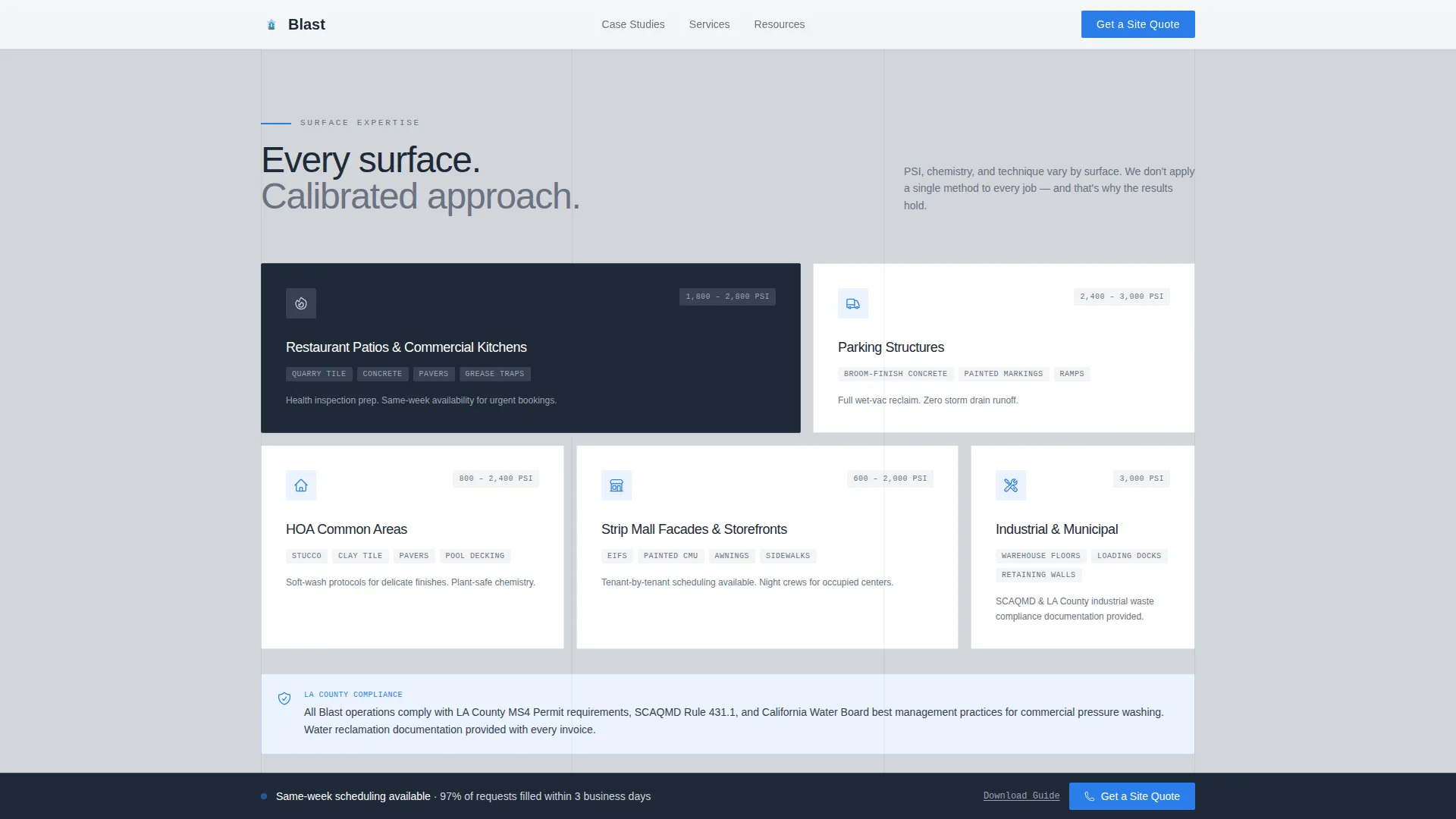 Powerful Pressurewashing | Free Website Template | Rocket