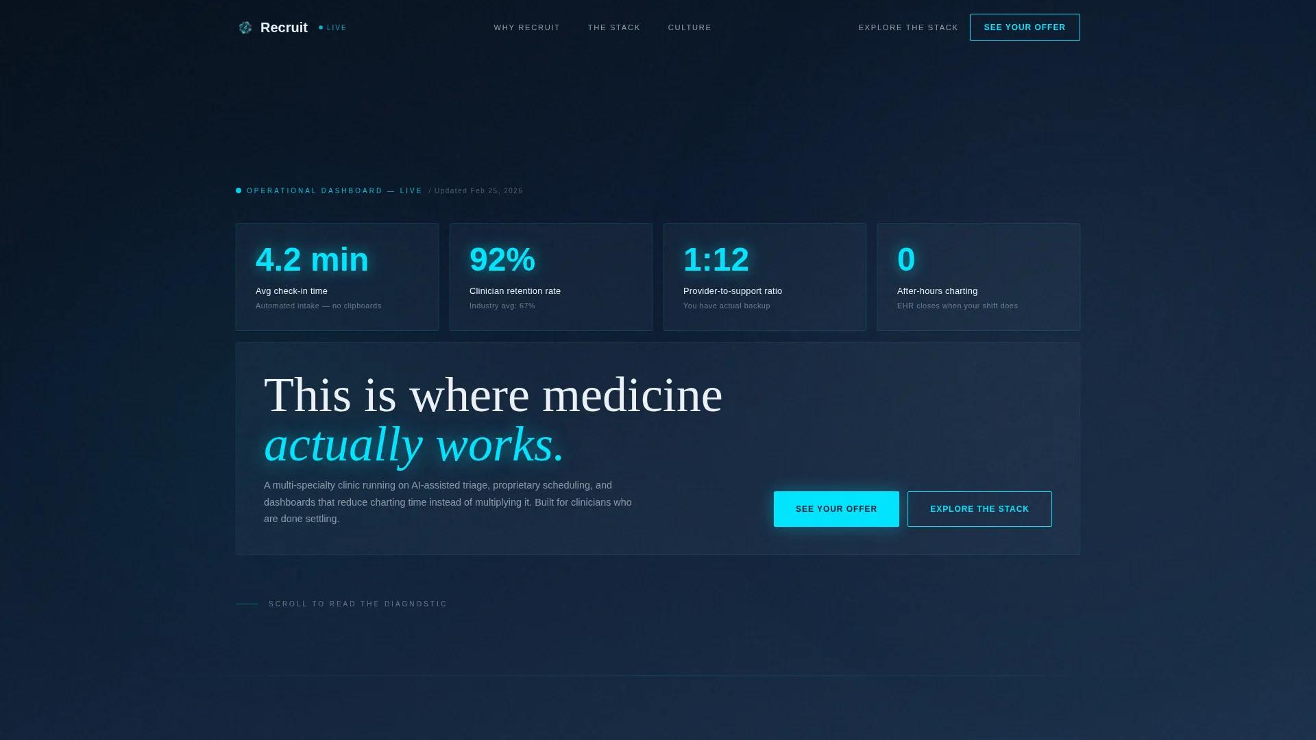 Medical Clinic Careers Website Template