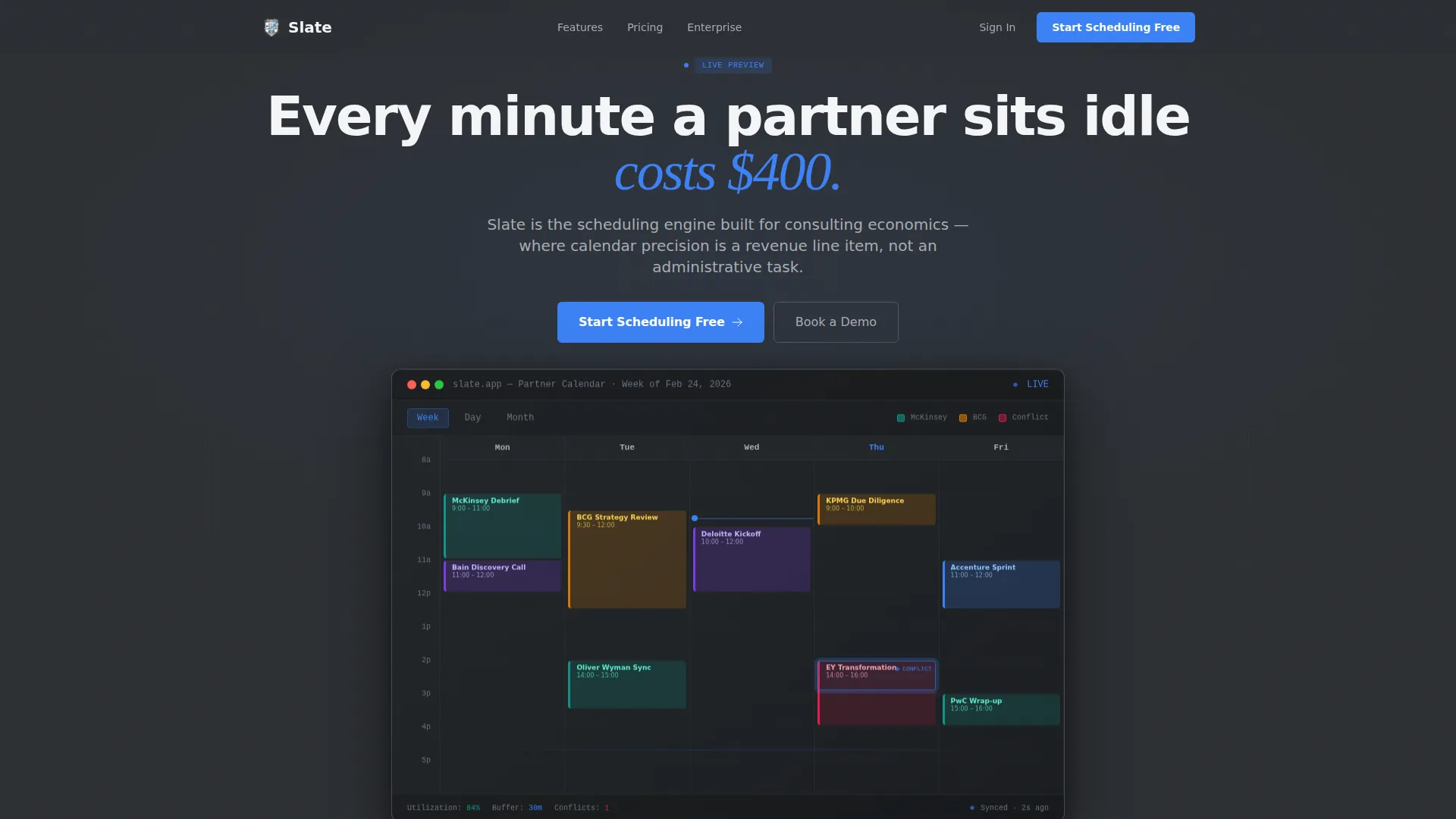Consulting Firm Software Booking Website Template