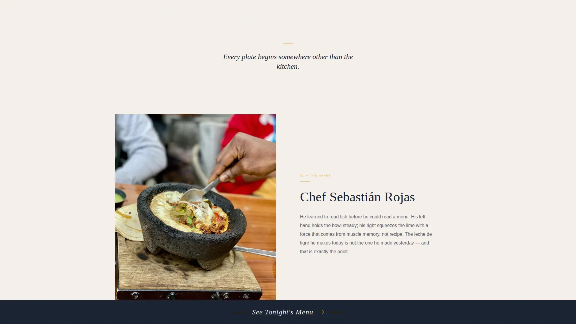 Elevated Peruvian Ceviche | Free Website Template | Rocket