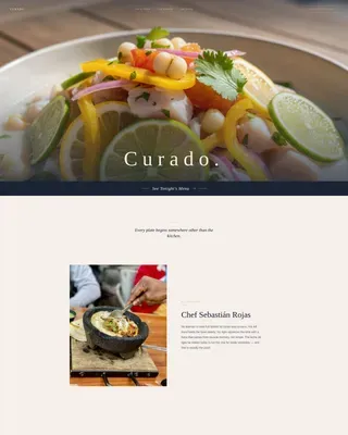 Elevated Peruvian Ceviche | Free Website Template | Rocket