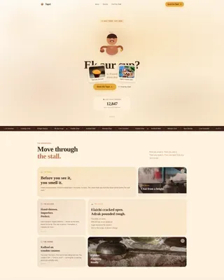 Indian Street Food & Regional Cuisine Booking Website Template