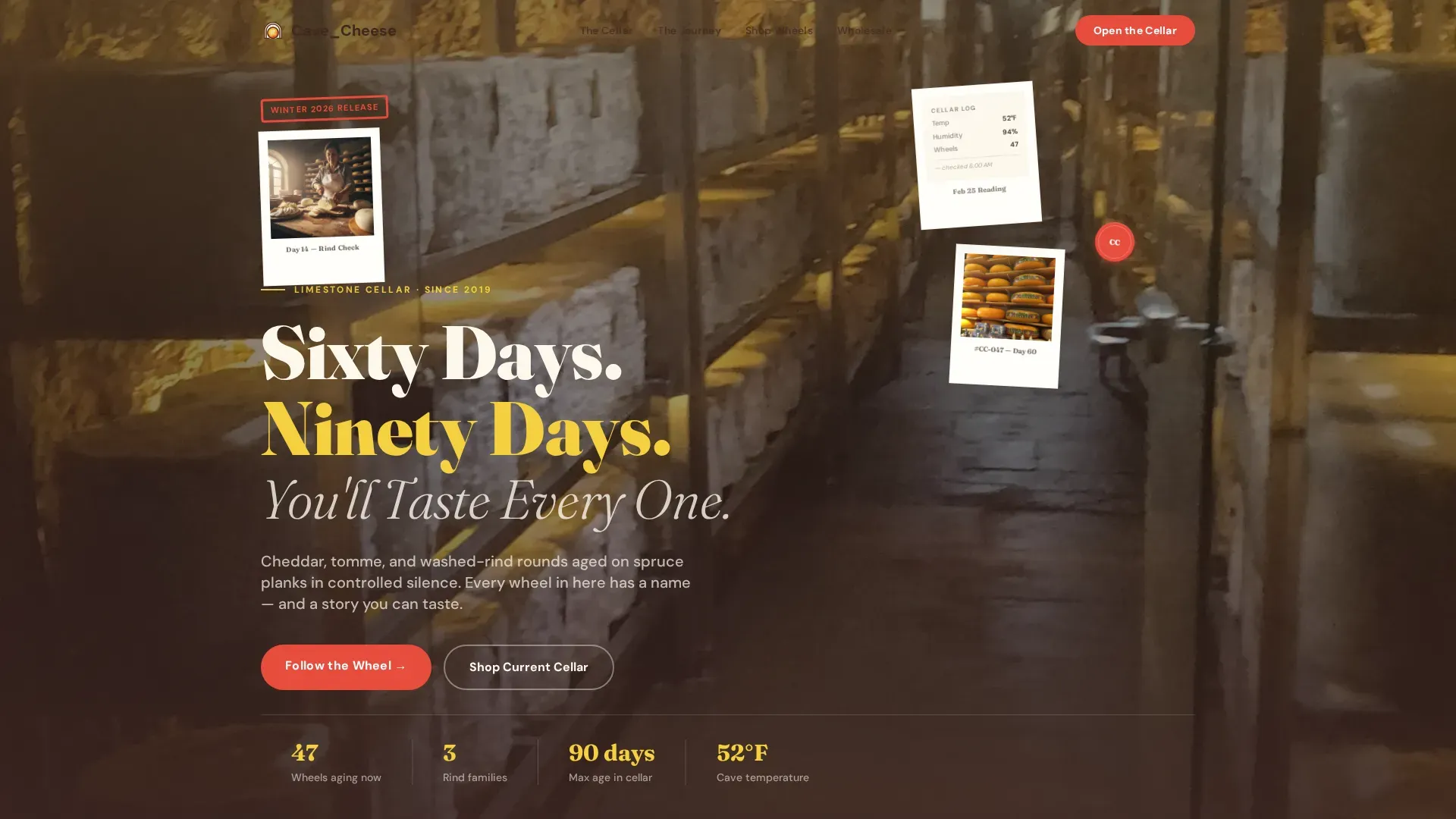 Artisan Aged Cheese Marketplace Landing Page Template