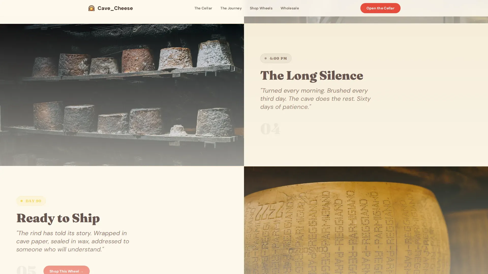 Artisan Aged Cheese Marketplace Landing Page Template