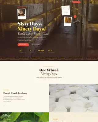 Artisan Aged Cheese Marketplace Landing Page Template