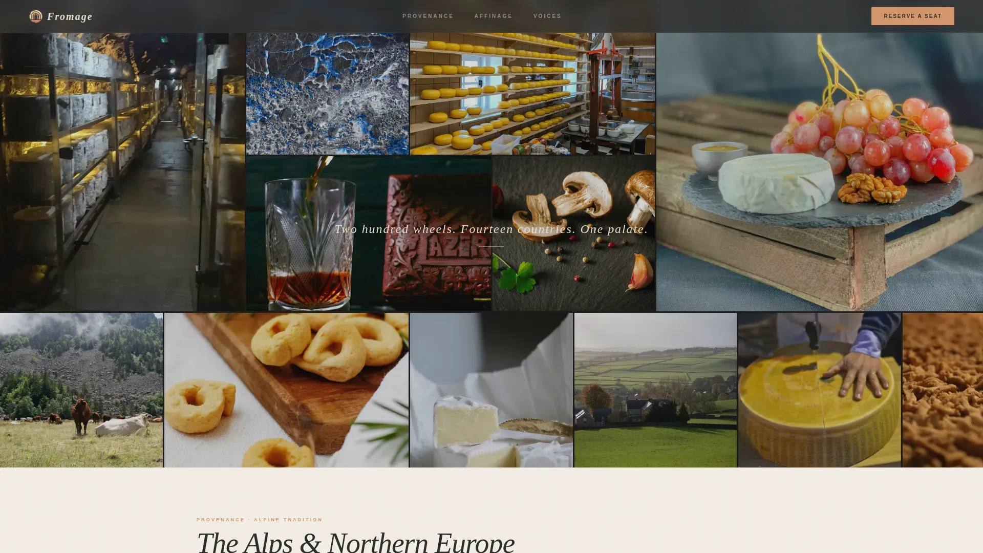 Artisan Cheese Importing Event Registration Landing Page