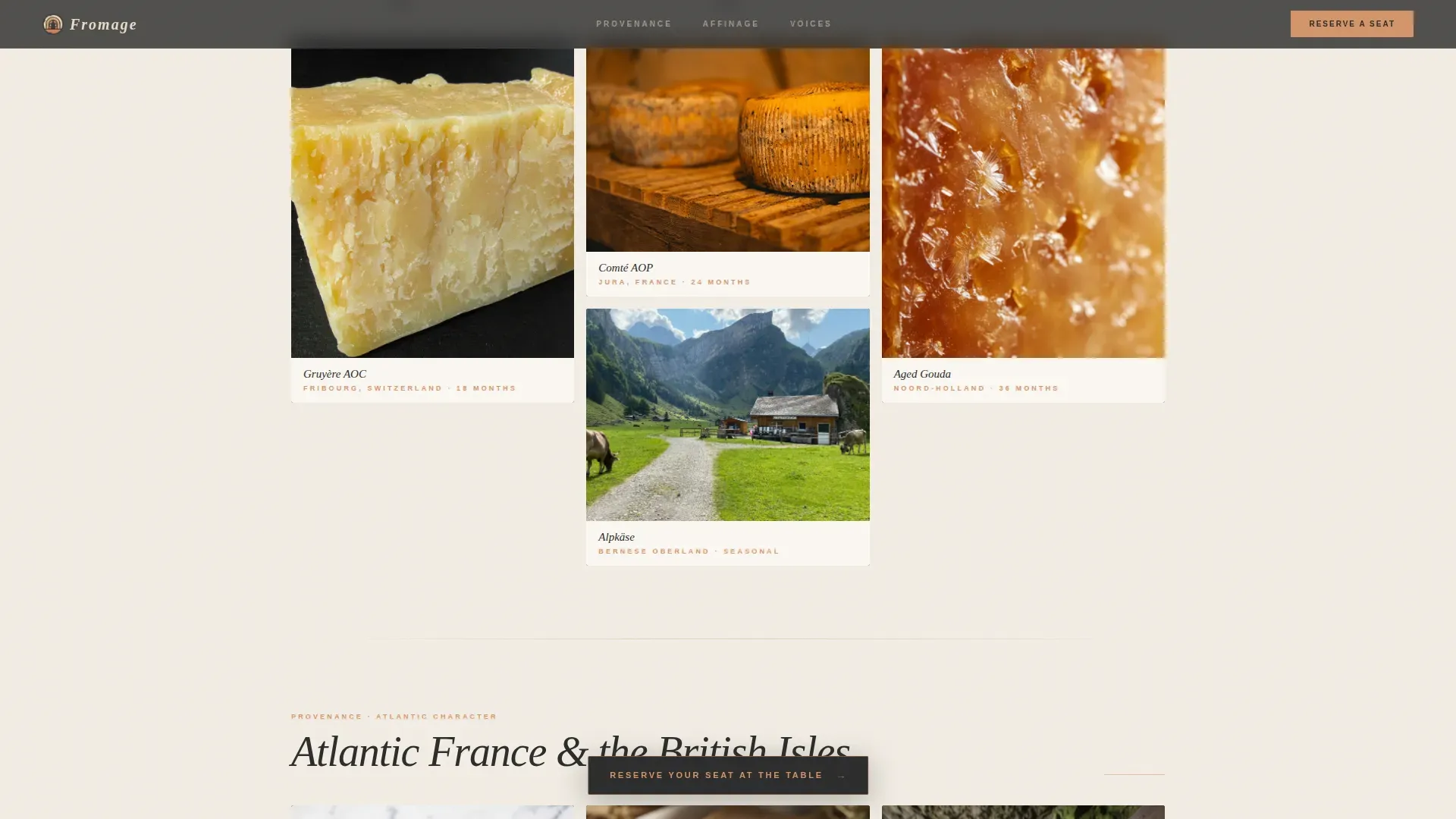 Artisan Cheese Importing Event Registration Landing Page