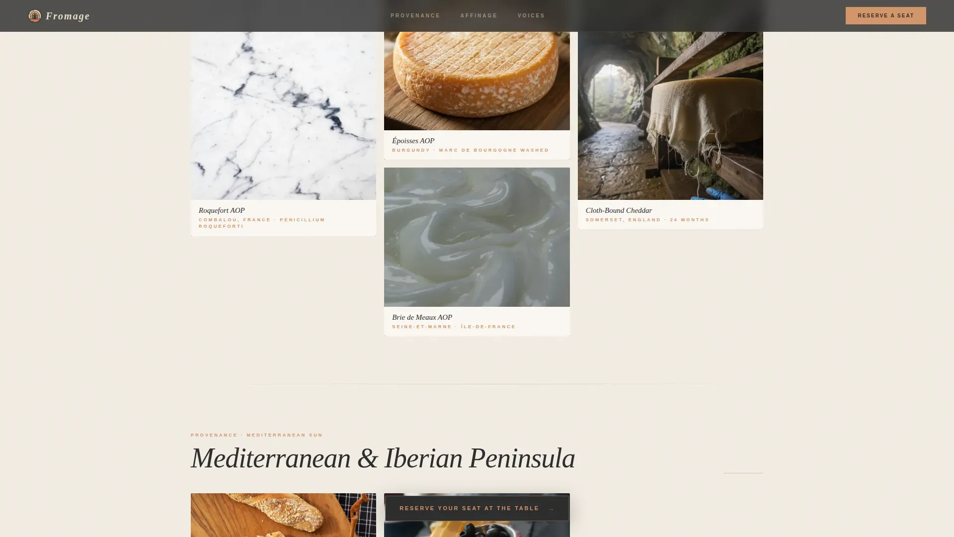 Artisan Cheese Importing Event Registration Landing Page