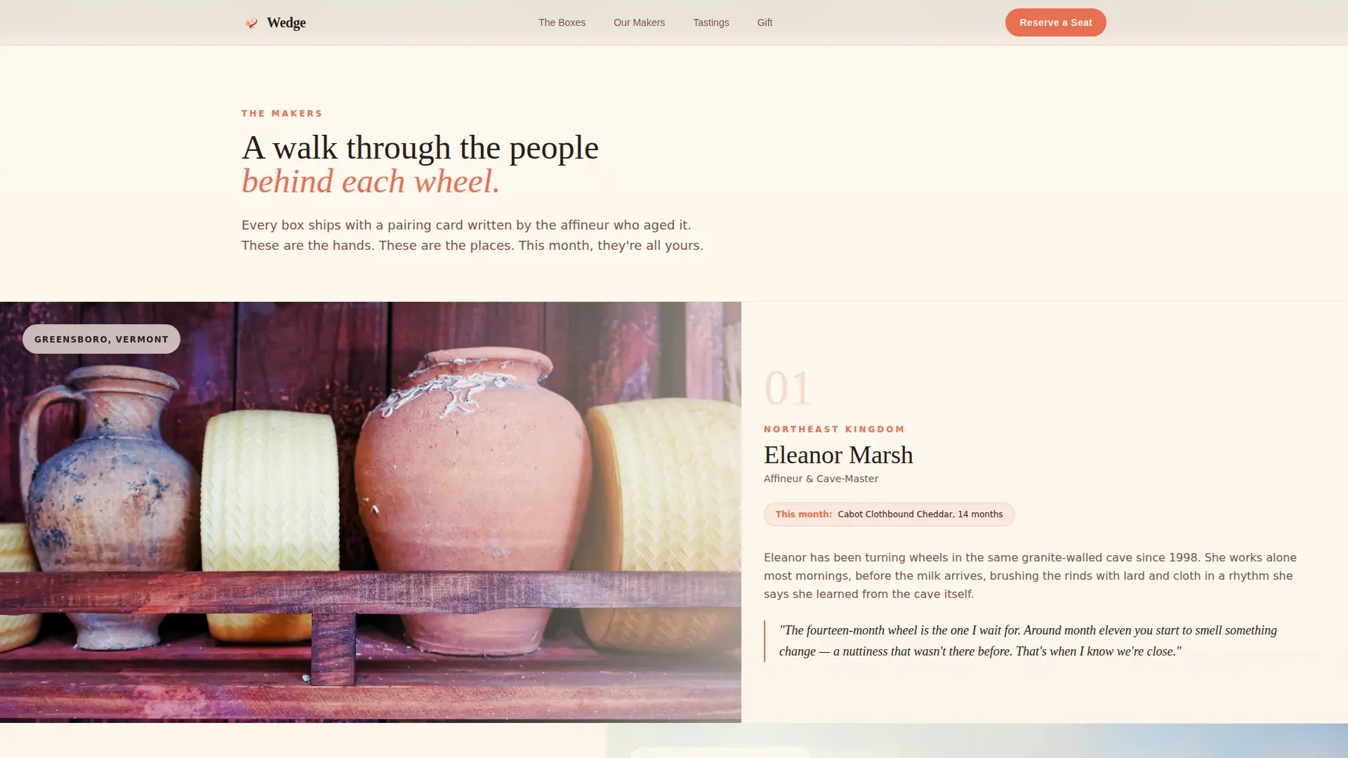 Artisan Cheese Subscription Box Landing Page Template
