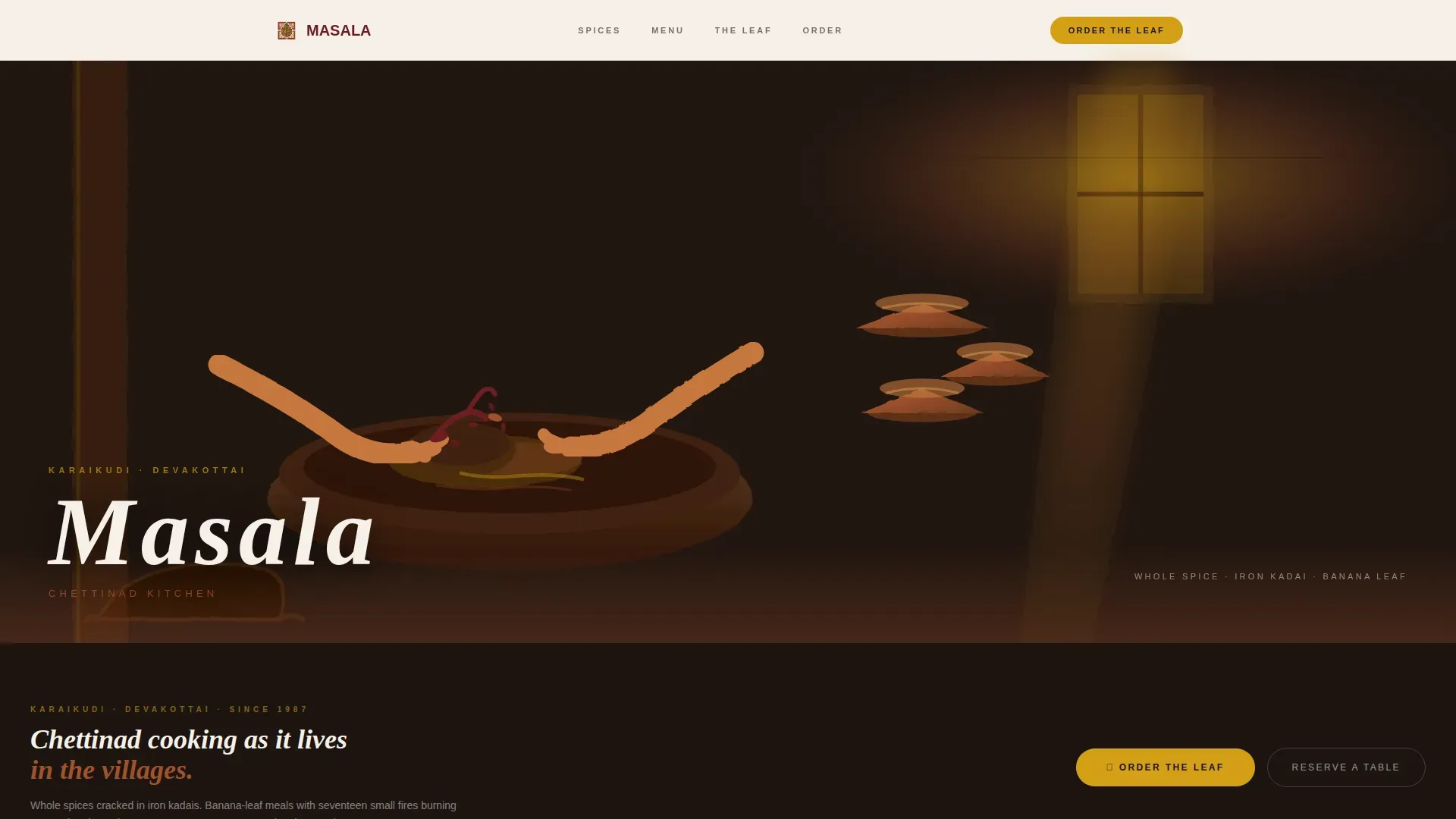 Regional & Specialty Restaurant Professional Website Template